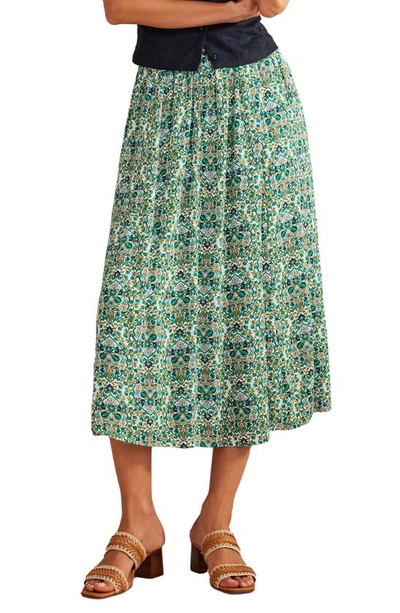 Shop Boden Holiday Midi Skirt In Reed Vine Terrace