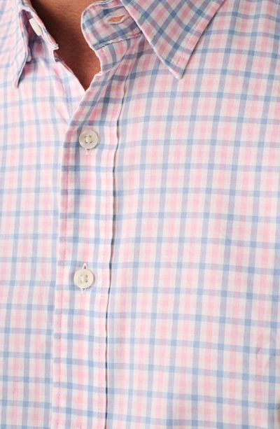 Faherty The Movement Plaid Button-up Shirt In Coral Breeze Gingham