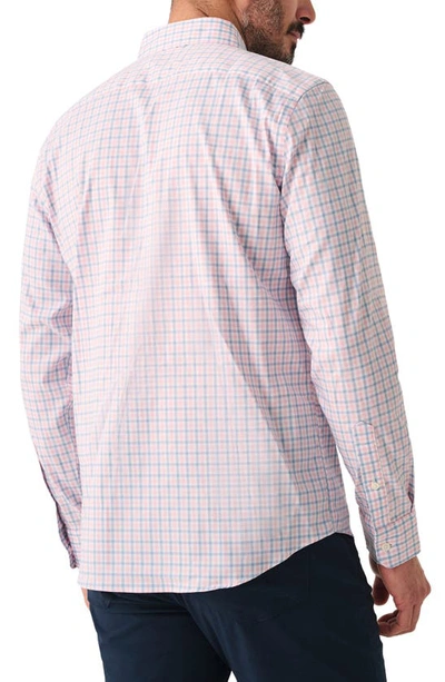 Faherty The Movement Plaid Button-up Shirt In Coral Breeze Gingham