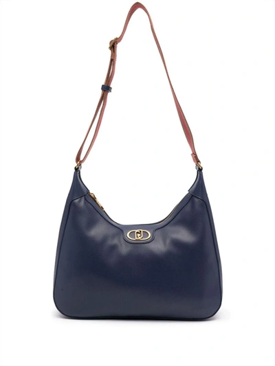 Shop Liu •jo Liu Jo Hammered Bag In Blue