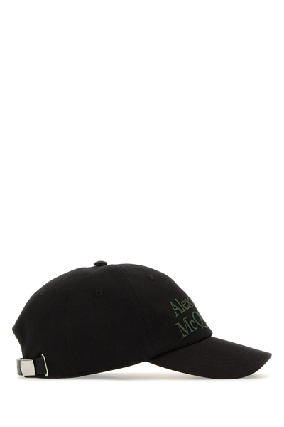 Alexander Mcqueen Curved Visor Cotton Baseball Cap