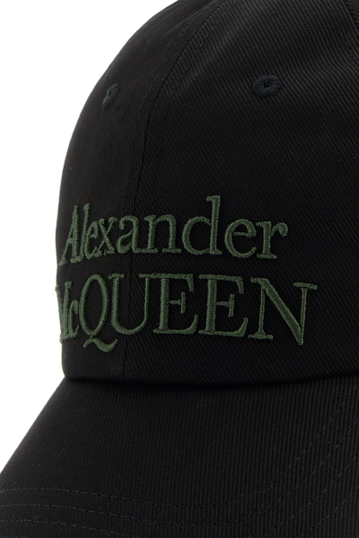 Alexander Mcqueen Curved Visor Cotton Baseball Cap