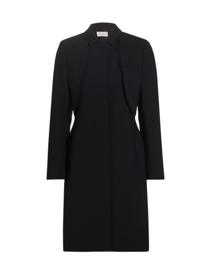 Shop The Row Women's Holmes Wool Layered Coat In Black