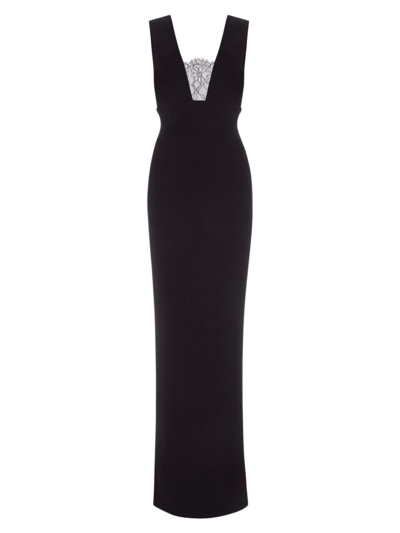 Shop Katie May Women's Janette Lace-embellished Gown In Black