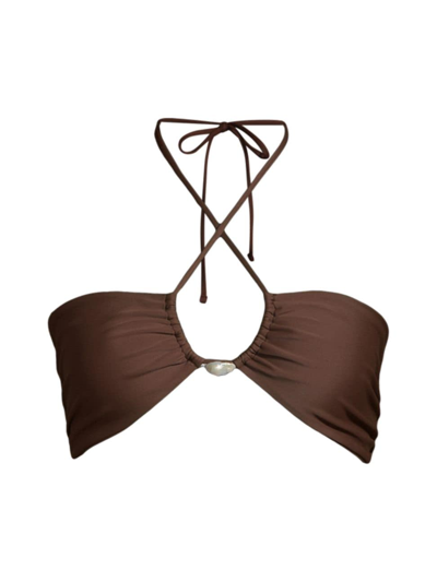 Shop Sara Cristina Women's Bahia Bikini Top In Brown