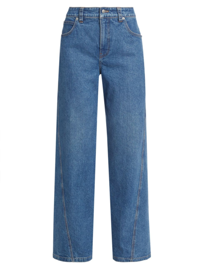 Shop A.l.c Women's Abbott Wide-leg Jeans In Medium Wash