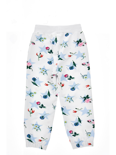 Shop Monnalisa Fleece Joggers With Star Print In White