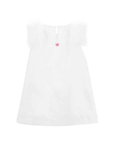 Monnalisa Kids' X Disney Minnie Mouse-print Dress In White + Rosa Fairytale