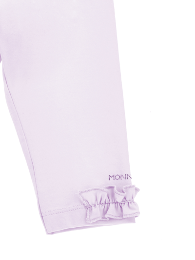 Monnalisa Leggings Aus Baumwolle Mit Rüschen In Wisteria