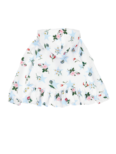 Monnalisa Star Print Windproof Jacket In White