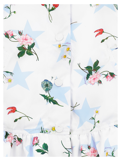 Monnalisa Star Print Windproof Jacket In White