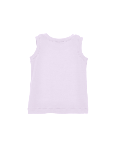 Monnalisa Ribbed Viscose Tank Top In Wisteria