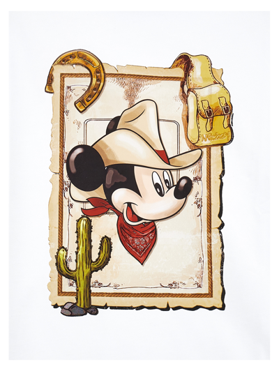 Monnalisa Mickey Mouse Jersey T-shirt In White