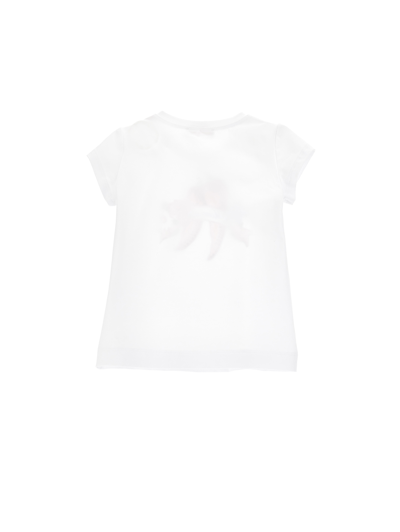 Monnalisa Organic Cotton T-shirt With Hot Pepper Print In White