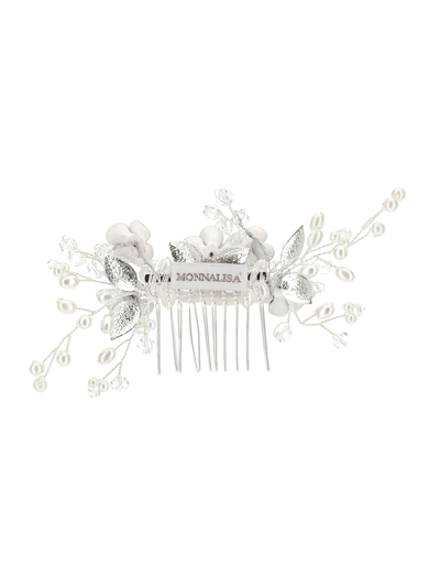 Monnalisa Crystal Hair Clip In Cream