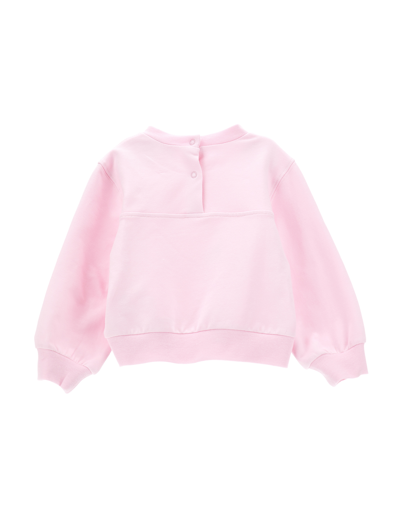 Monnalisa Closed Sweatshirt With Floral Print In Rosa Fairy Tale