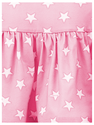 Monnalisa Stars Jersey Dress In Rosa Fairy Tale