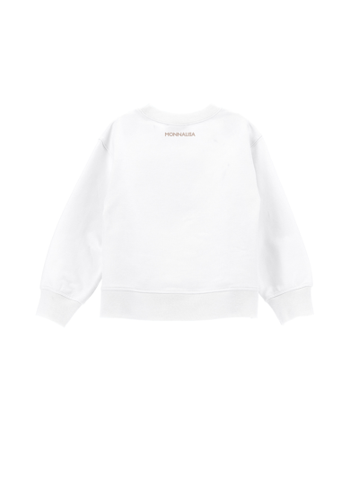 Monnalisa Minnie Print Sweatshirt In White