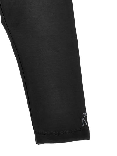 Monnalisa Stretch Leggings With Studs In Black