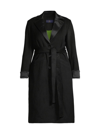 Shop Gabriella Rossetti Women's Allegra Felted Wool Belted Coat In Black