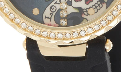 I Touch Ed Hardy Silicone Strap Watch, 36mm In Matte Black