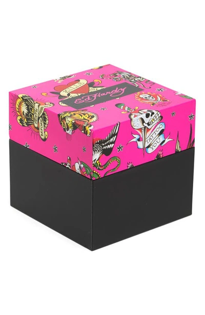 I Touch Ed Hardy Silicone Strap Watch, 38mm In Matte White