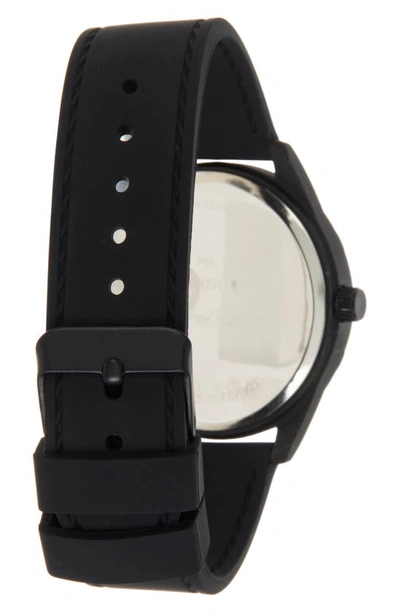 Shop I Touch Stud Silicone Strap Watch, 40mm X 46mm In Matte Black