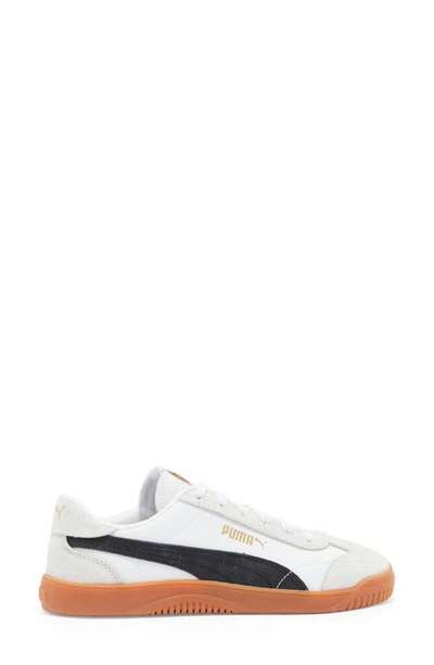 Puma Club 5v5 Sneaker In  White- Black-gray