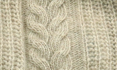 Shop Portolano Cashmere Cable Knit Beanie In Cream