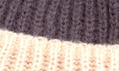 Portolano Chunky Colorblock Beanie In Dusty Prune/ Bp