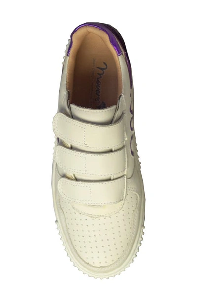 Shop Sandro Moscoloni Michelle Triple Strap Platform Sneaker In White/ Purple
