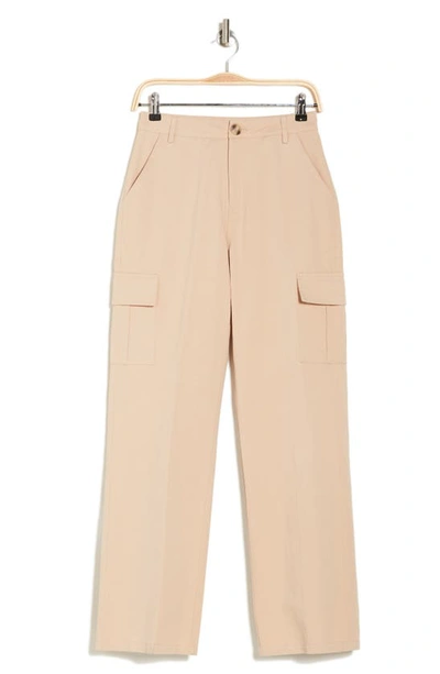 Shop Elodie Straight Leg Cargo Pants In Sand
