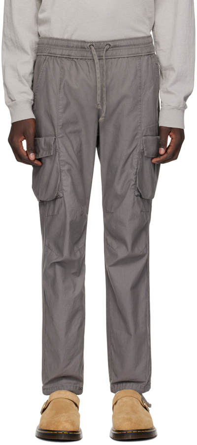 Shop John Elliott Gray Relaxed Fit Cargo Pants In Charcoal