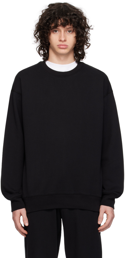 Shop Reigning Champ Black Relaxed Sweatshirt