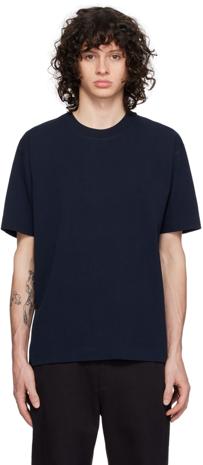 Shop Reigning Champ Navy Dropped Shoulder T-shirt In 410 Navy