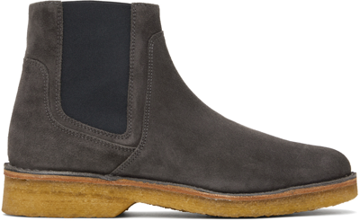 Shop Apc Gray Theodore Chelsea Boots In Laf Asphalte