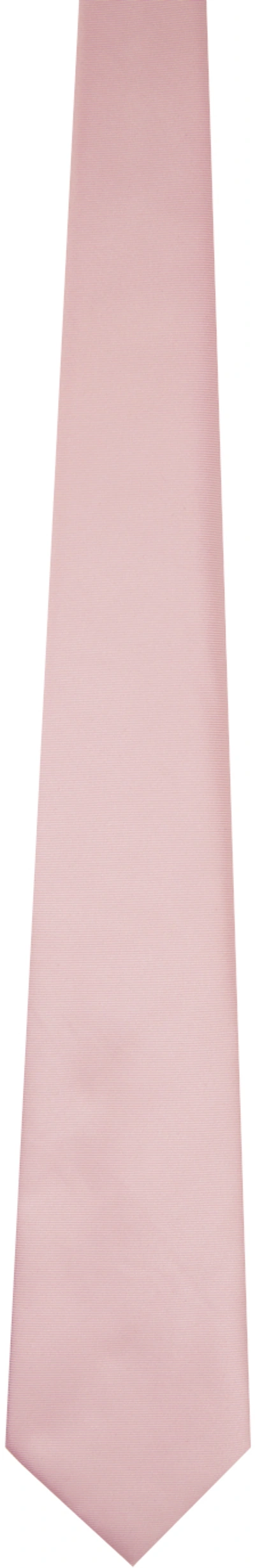 Shop Tom Ford Pink Solid Twill Tie In Light Rose