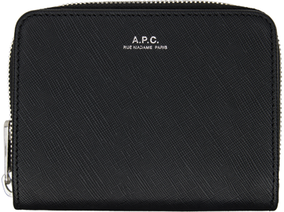 Shop Apc Black Emmanuelle Compact Wallet In Lzz Black