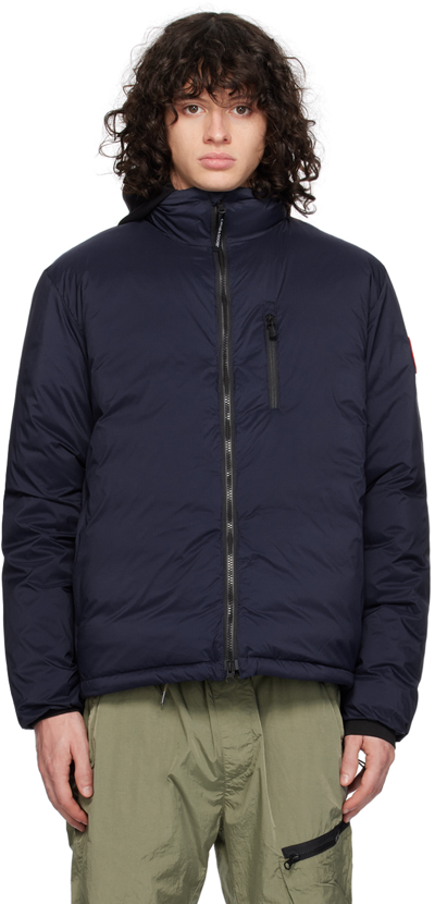Shop Canada Goose Navy Lodge Down Jacket In Atlantic Nvy