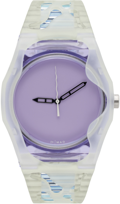 Shop Mad Paris Purple & Transparent D1 Milano Edition Concept Watch In Freezer