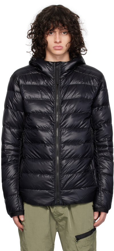 Shop Canada Goose Black 'black Label' Crofton Down Jacket In Black - Noir