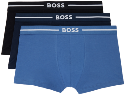 Shop Hugo Boss Three-pack Multicolor Boxers In Open Misc. 968