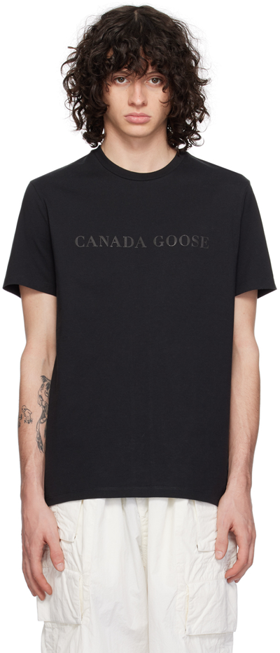 Shop Canada Goose Black Emerson T-shirt In Black - Noir