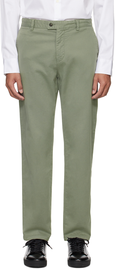 Shop Tiger Of Sweden Khaki Caidon Trousers In 4v2_city Green