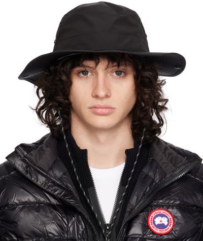 Shop Canada Goose Black Venture Bucket Hat In Black - Noir
