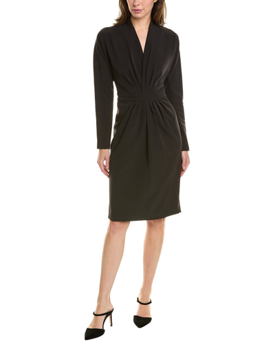 Shop Donna Karan Tech Tuck Sheath Dress In Black