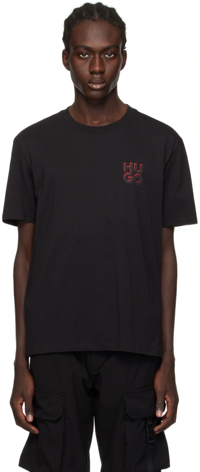 Shop Hugo Two-pack Black T-shirts In Black 001