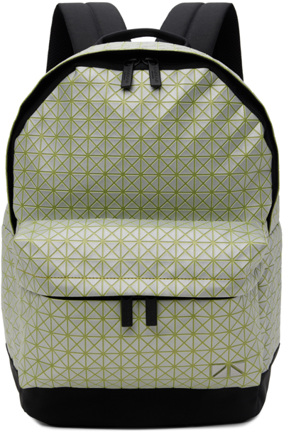 Shop Bao Bao Issey Miyake Green & Silver Daypack Reflector Backpack In 91-silver