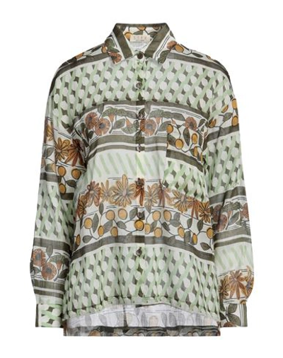 Siyu Woman Shirt Light Green Size 8 Ramie In Green