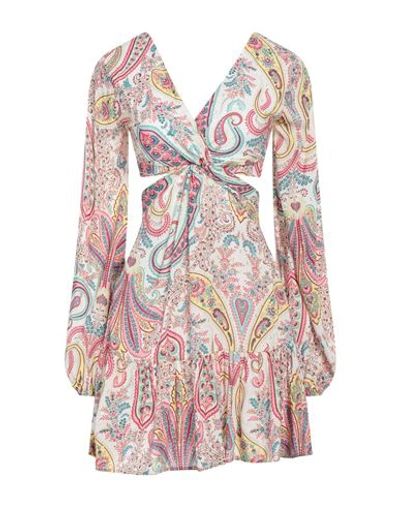 Anjuna Woman Mini Dress White Size M Viscose, Polyester In White